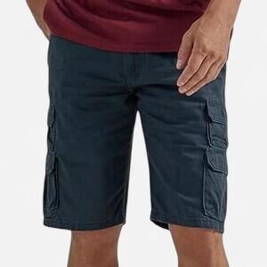 Wrangler Authentics Cargo Shorts Men’s 36 NWT Navy Cotton Utility